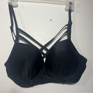 Elegant Black Strappy Bra Romwe brand